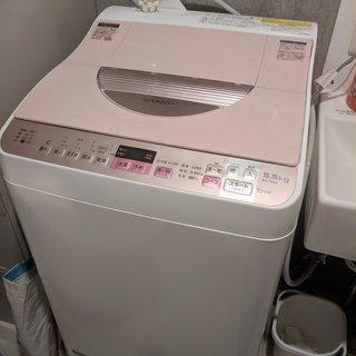 ピックアップ専用　シャープ タテ型 洗濯乾燥機 穴なし槽 5.5kg ピンク ES-TX5A-P