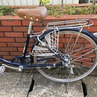 自転車 美品 オートライト付き 26インチ ブルー 自転車