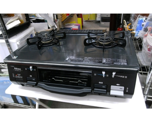 札幌 美品 都市ガス ガスコンロ ガステーブル 2013年製 パロマ IC-800B-1R 右強火 12A 13A