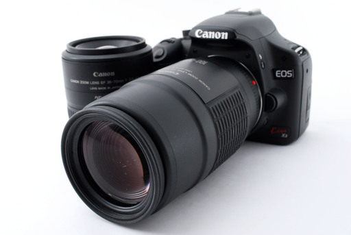 Canon EOS Kiss X3 標準\u0026望遠ダブルレンズセット ブラック★極上美品★8GB 新品SDカード、ストラップ付き！