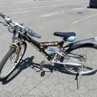 マウンテンバイク 26インチ 黒 18段階切り替え フルサス【HEAD】自転車