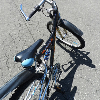 マウンテンバイク 26インチ 黒 18段階切り替え フルサス【HEAD】自転車