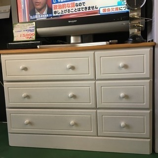 RC0446 テレビ台にもなる　お洒落な3段チェスト ホワイト