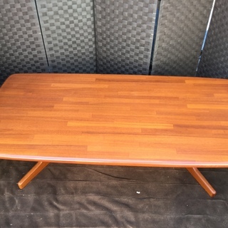 美品 コスガ 天然木使用センターテーブル リビング ローテーブル 
