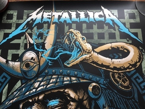 Metallica メタリカ2018Live350枚限定ポスター シルクスクリーン