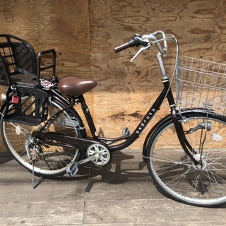 中古】子乗せチャイルドシート付きママチャリ