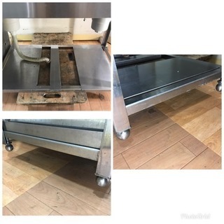 業務用 ステンレス 2層シンク流し台 蛇口付き W1000xD600xH800mm