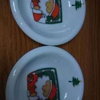 サンタの小皿２枚