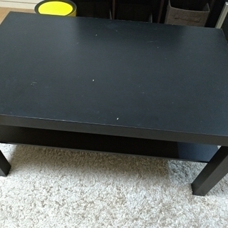 【配達可】IKEA　リビングテーブル　ローテーブル　黒　ブラック...