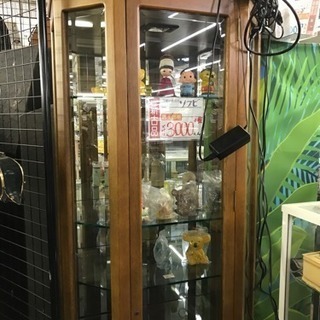 【美品】HAMAMOTO(浜本工芸)キュリオケース/ショーケース/飾り棚/什器
