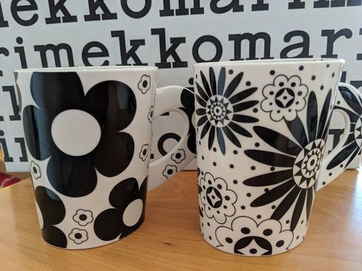DUNOON mono(ダヌーン)マグカップ　2個セット　　marimekko風で可愛マグです!