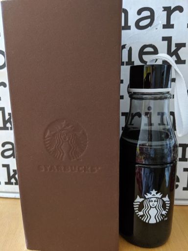 スターバックス 黒 サニーボトル ロゴ 500ml ストラップ 限定 タンブラー ブラック