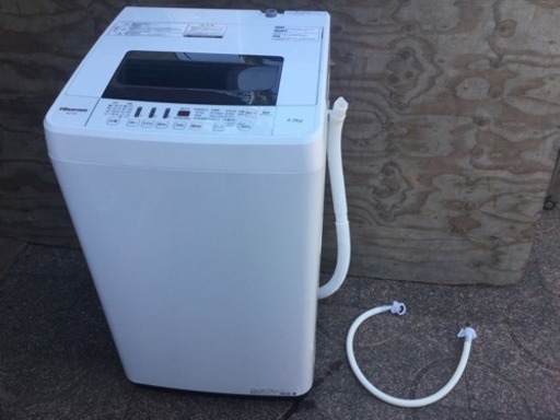 【激安大特価！】  風乾燥機能付き 全自動洗濯機  ハイセンス ■配達可■Hisense 4.5kg 2017年製 HW-T45C ステンレス槽 洗濯機