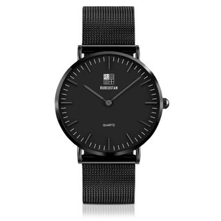 【新品・未使用】腕時計 メンズ 防水 超薄型 (ブラック)