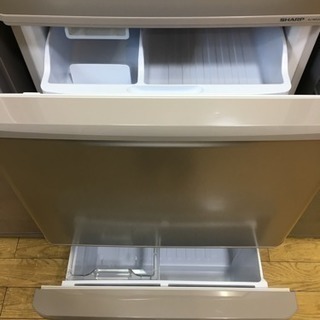 2013年製 SHARP シャープ どっちもドア 350L冷蔵庫 日本製 SJ-WA35X-S