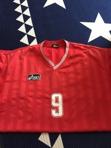 Asics サッカーユニフォーム 赤 Xo みるく 神栖のスポーツの中古あげます 譲ります ジモティーで不用品の処分