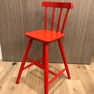 定価6000円 IKEA キッズハイチェア♪ 可愛い赤色☆