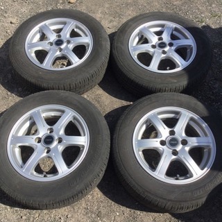 社外 14インチ アルミホイール付 バリ溝 175/70R14