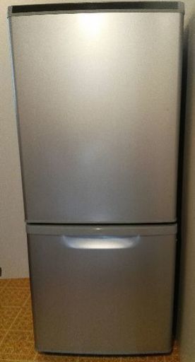 パナソニック 2ドア冷蔵庫 138L NR-B148W-S 2016年製 右開き シルバー 配送無料