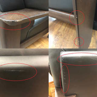 karimoku(カリモク)の本革張3人掛けソファー