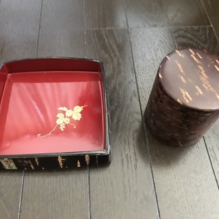 角館の桜皮細工の茶筒【使用品】