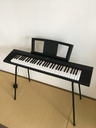 美品　ヤマハ　YAMAHA　電子キーボード　piaggero　NP-11　黒　スタンド付