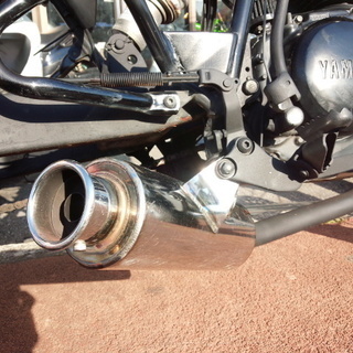 NO.2690 ＴＷ２００　セル付き　ロンスイカスタム　スカチューン　ダウンマフラーロボハン　ブラック　☆彡 NO.2690 TW200 セル付き ロンスイカスタム スカチューン ダウン