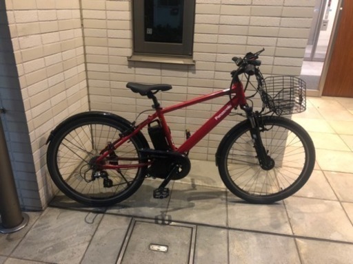 電動自転車 パナソニック ハリヤー 赤