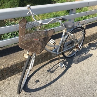 【chariyoshy出品】中古自転車 シルバー 26インチ