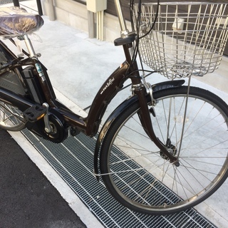 ヤマハ ラフィーニ 三人乗り 新基準 子供乗せ 8,9AH 茶 ギュット