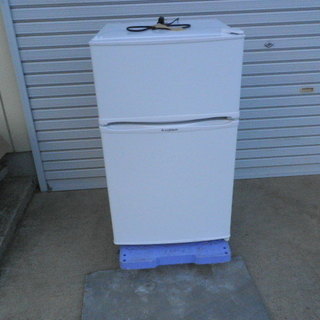  エスキュービズム 2ドア冷凍冷蔵庫 90LWR-2090-W ...