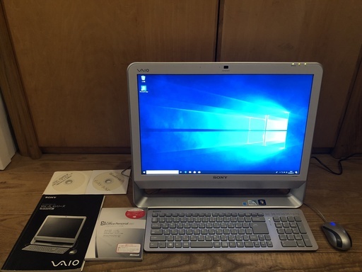 ★Office2007搭載★/★Windows10★/★メモリ4GB★/★SSHD★/★20.1インチ大画面WSXGA+高解像度液晶★/★DVD±R/±RW/RAM/±RDL★/Wi-Fi/液晶一体/SONY_VAIO/VGC-JS54FB/W