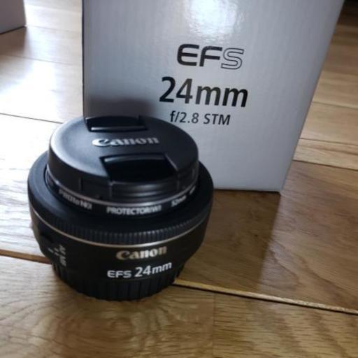 取引中/Canon EF-S 24mm F/2.8 STM(美品)プロテクター付き