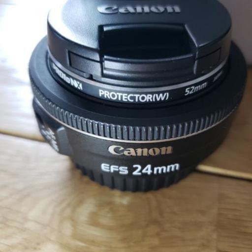 取引中/Canon EF-S 24mm F/2.8 STM(美品)プロテクター付き