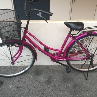 自転車 26インチ  ママチャリ  ピンク