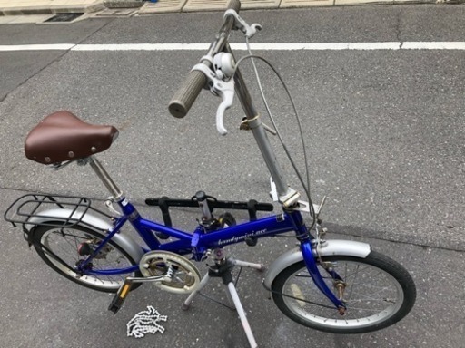 ピカピカブルー！18インチ シングル 折り畳み自転車！