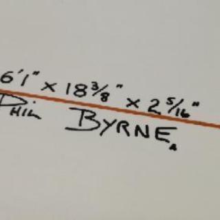 「Byrne （バーン）」タフライト(EPS系)　サーフボード　中古品