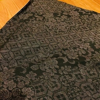 本場鹿児島大島紬 紫 向かい鳥 本場鹿児島大島紬 紫 向かい鳥