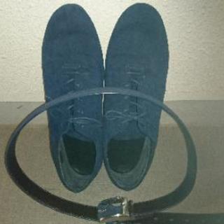 新品 美品 EDIFICE ベルト 靴 43