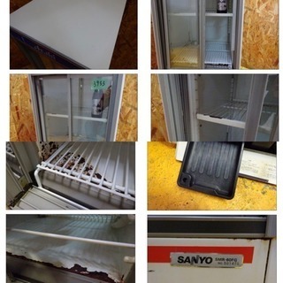 3953) サンヨー 冷蔵ショーケース 118L SMR-60FG 幅550x奥560x高1070mm