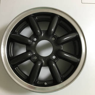 ワタナベ風 8スポーク 13inc×4.5J OFF+45 PCD114.3　ブラック系