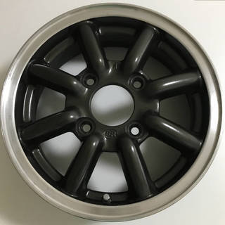 ワタナベ風 8スポーク 13inc×4.5J OFF+45 PCD114.3　ブラック系