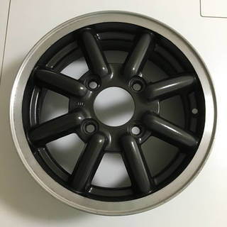 ワタナベ風 8スポーク 13inc×4.5J OFF+45 PCD114.3　ブラック系