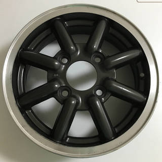 ワタナベ風 8スポーク 13inc×4.5J OFF+45 PCD114.3　ブラック系