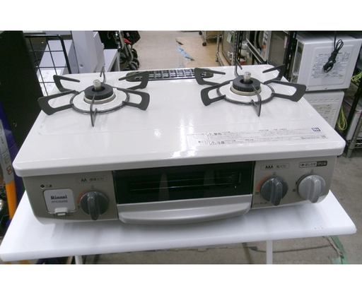 札幌 【使用期間3ヶ月以内!】 2018年製 都市ガステーブル ガスコンロ RTE564BER 右強火 水なしグリル 12A 13A