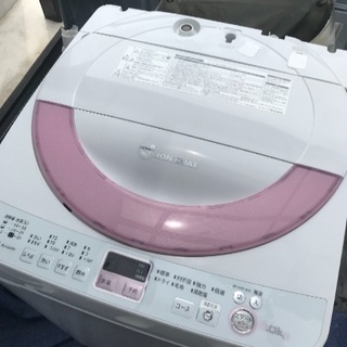 取引中人気のシャープ全自動洗濯機6キロ。千葉県内配送無料、設置無料