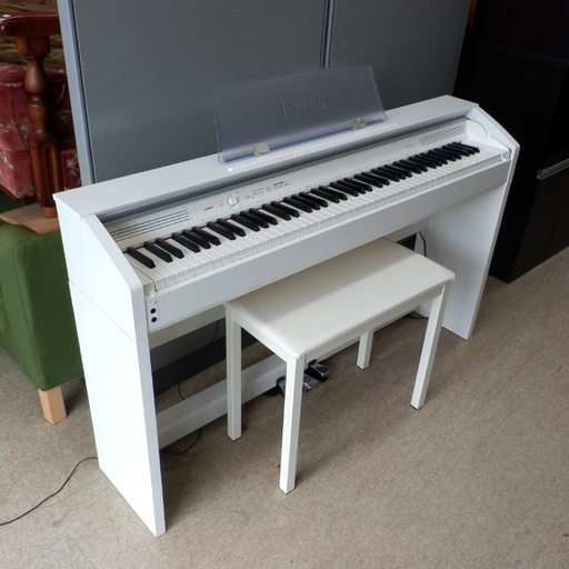 PayPay対応 電子ピアノ カシオ プリヴィア PX-750WE 2013年製 88鍵 ホワイト 椅子付き CASIO Privia 札幌市西区西野