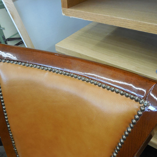 PayPay対応 ダイニングテーブル イタリア家具 4人用 イス×4 ダイニングチェア レザー ブラウン イタリアン 札幌市西区西野 