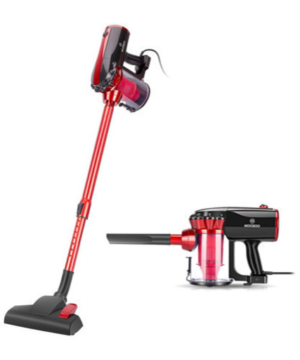 新品 送料無料 掃除機 17000Pa 600W MooSoo 最強吸引力 1.5kg超軽量 サイクロン式 スティッククリーナー 2Way 5mコード D600