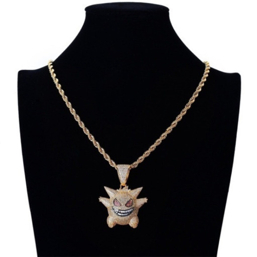 ネックレス ポケモン ゲンガー Cz ダイヤモンド キラキラ 高級 シルバー Shop Henry 大阪のアクセサリー ネックレス の中古 古着あげます 譲ります ジモティーで不用品の処分
